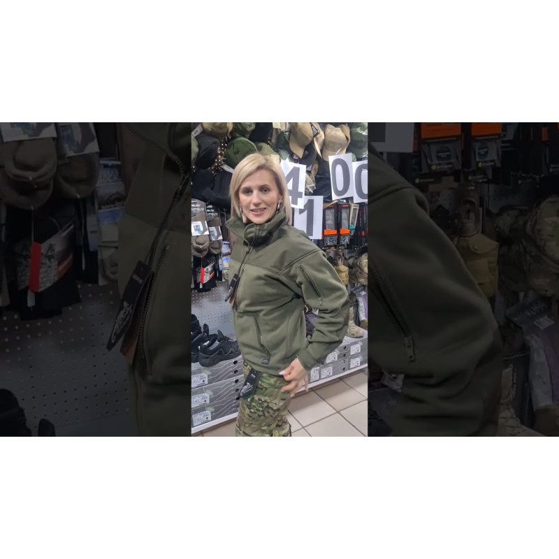 Кофта флисовая HELIKON-TEX Classic Army Fleece Jacket Fleece Olive Green (BL-CAF-FL-02)