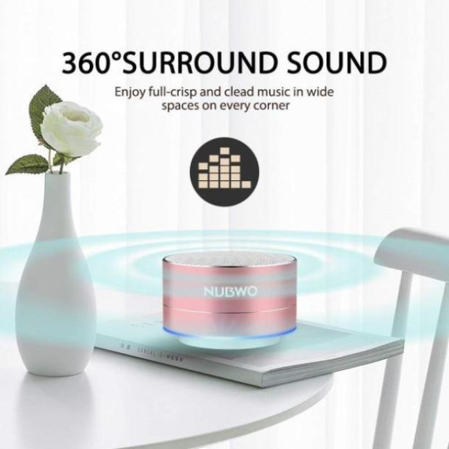 Портативний динамік NUBWO Bluetooth A2 Pro 3Вт Rose GOLD