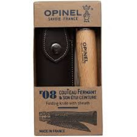 Нож Opinel Inox Natural №8 VRI с чехлом- (001089), Франция