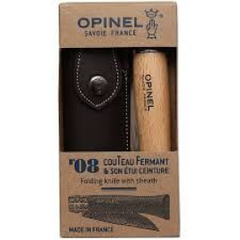 Ніж Opinel Inox Natural №8 VRI з чохлом-(001089), Франція