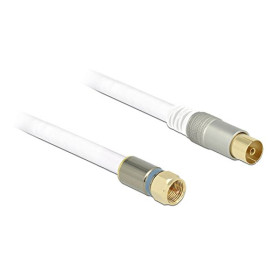 Кабель DELOCK RG-6 / U  штекер F / IEC 3 м белый