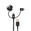Кабель USB Bluestork bs-usb/3in1 (Lightning + 30 pin + microUSB) для iPod, iPhone, iPad