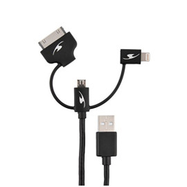 Кабель USB Bluestork BS-USB/3IN1 (Лайтнінг + 30 пін + мікроUSB) для iPod, iPhone, iPad