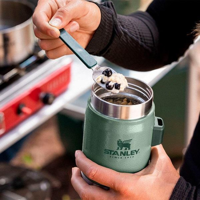 Термос для їжі з ложкою Stanley Classic 400 мл (10-09382-004) зелений