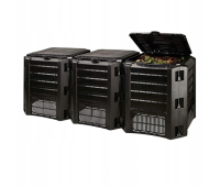 Компостер садовий Prosperplast 1200L чорний, 3-сегменти (PIKSM1200C-S411)
