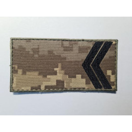 Погон шеврон ПАТРІОТ Молодший сержант /тк.NDU/ 10х5см