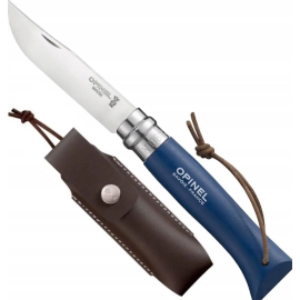 Складной нож OPINEL № 08 Trekking, inox, с чехлом и ремешком, BLUE (001891)