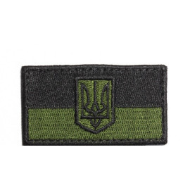 Шеврон PATCH ПАТРИОТ Прапорець захисний чорно-зелений 8х4,5см