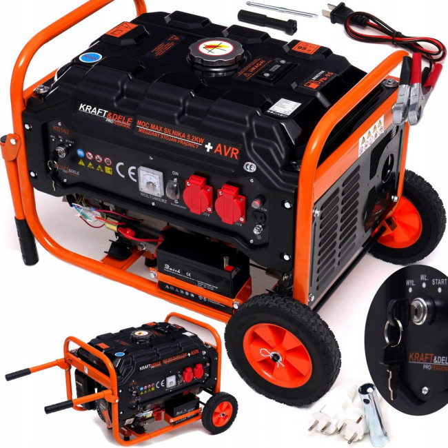Генератор бензиновый однофазный Kraft&Dele KD162 3500W (Польша)