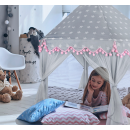 Палатка детская игровая  серо-розовая Kruzzel (Польша)