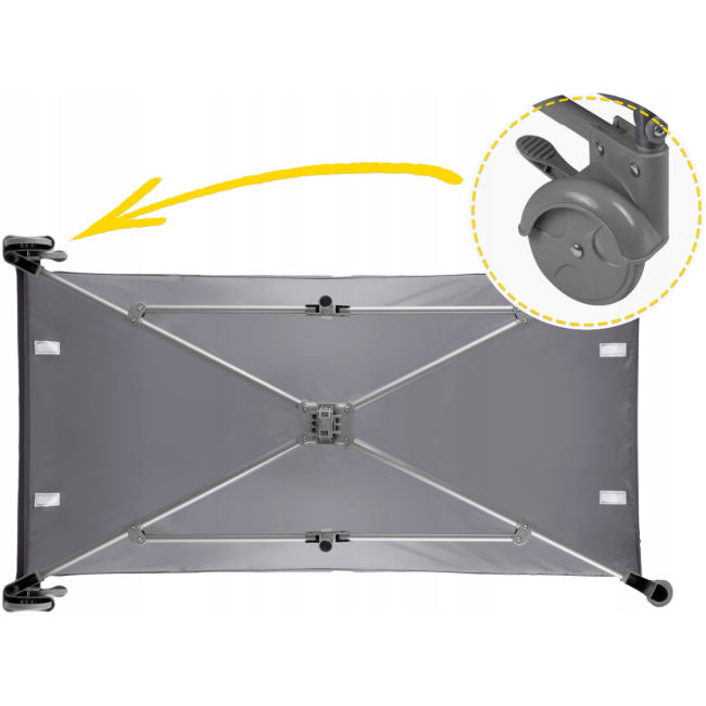 Манеж Rickokids 65x125см темно-серый (Польша)