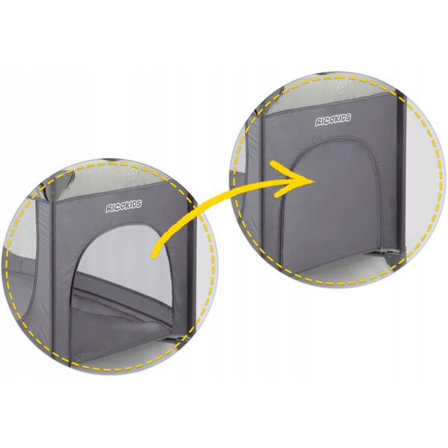 Манеж Rickokids 65x125см темно-серый (Польша)