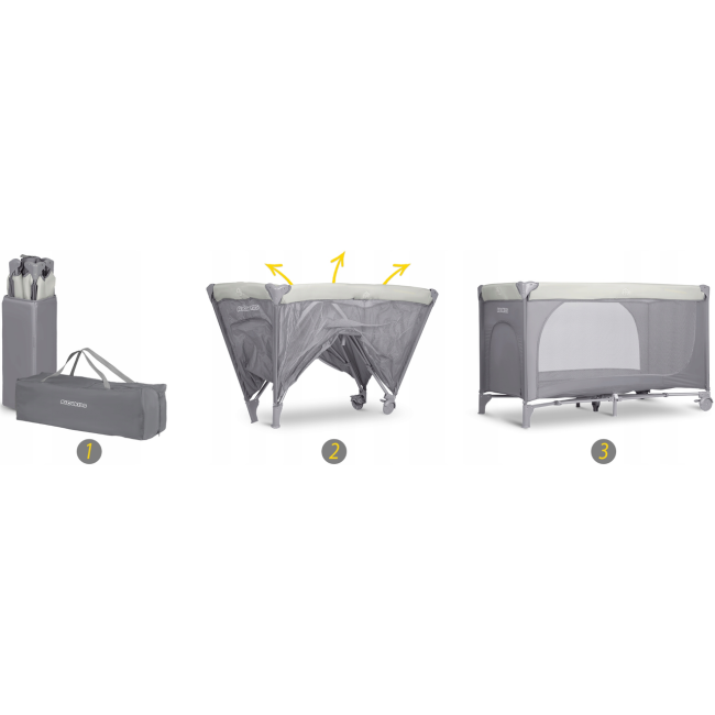 Манеж Rickokids 65x125см темно-серый (Польша)