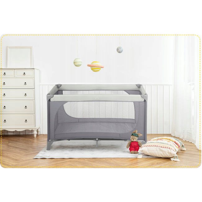 Манеж Rickokids 65x125см темно-серый (Польша)