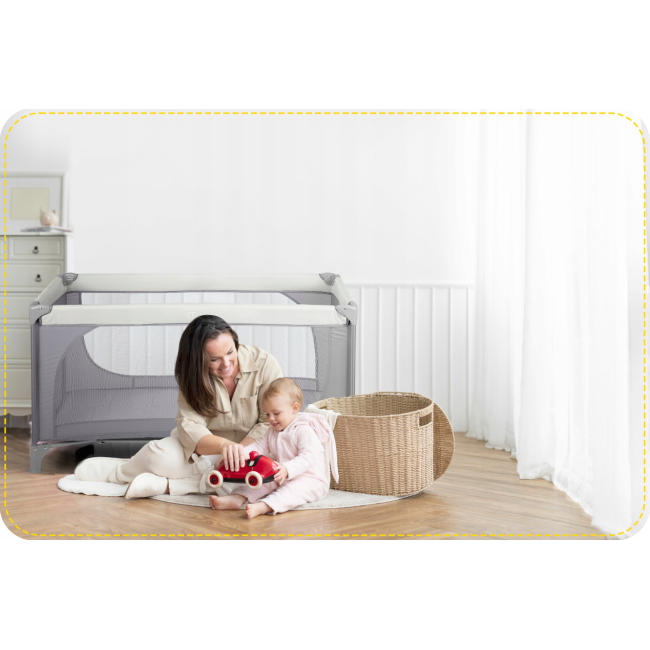 Манеж Rickokids 65x125см темно-серый (Польша)