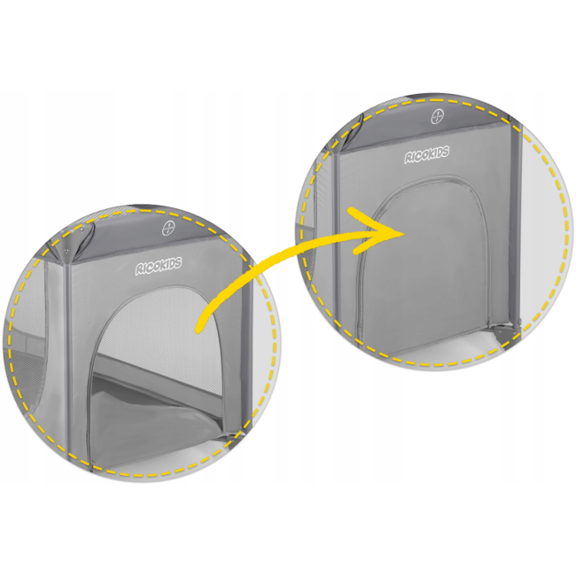 Манеж Rickokids 65x125см светло-серый (Польша)