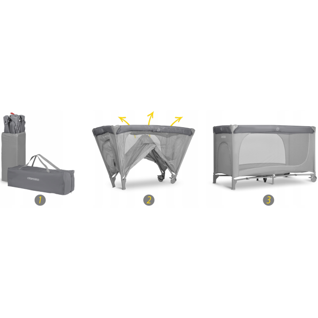 Манеж Rickokids 65x125см светло-серый (Польша)