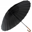 Автоматический зонт с чехлом Malatec 24 спицы черный (Польша)