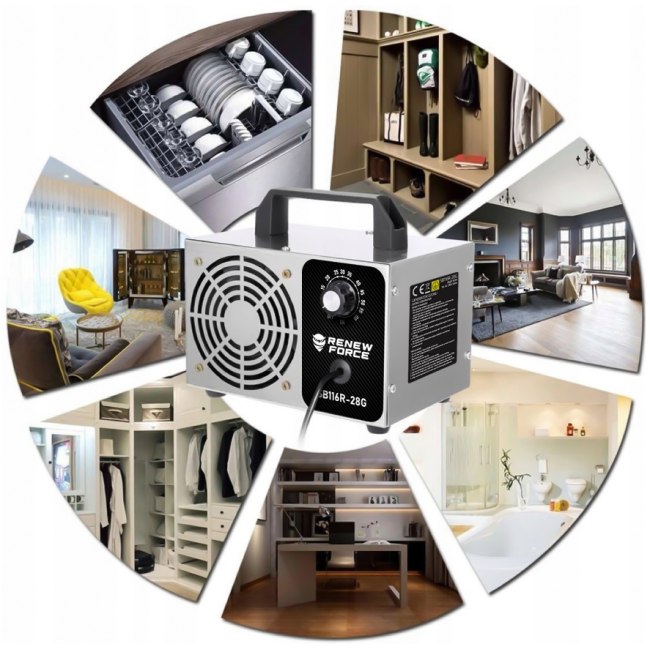 Озонатор повітря (очисник) 28 000Мг/год + Таймер Renew Force (Польща)