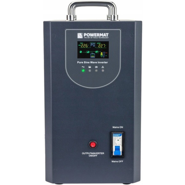 ДБЖ Powermat 2000ВА 1600Вт чиста синусоїда + акумулятор GEL 100Ah (Польща)