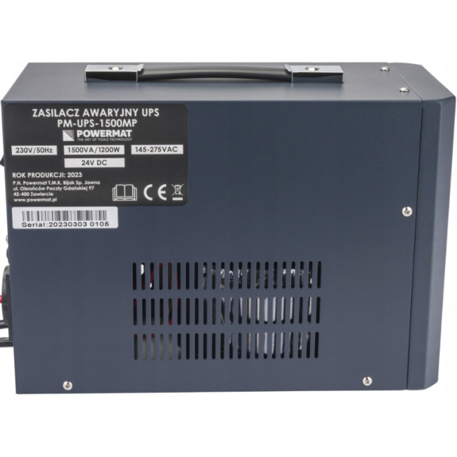 ИБП Powermat 1500ВА 1200Вт чистая синусоида + аккумулятор GEL 100Ah (Польша)
