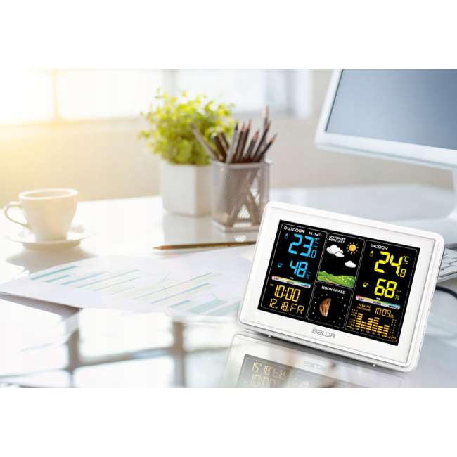 Метеостанция беспроводная Baldr BD-907 БЕЛАЯ (Польша)