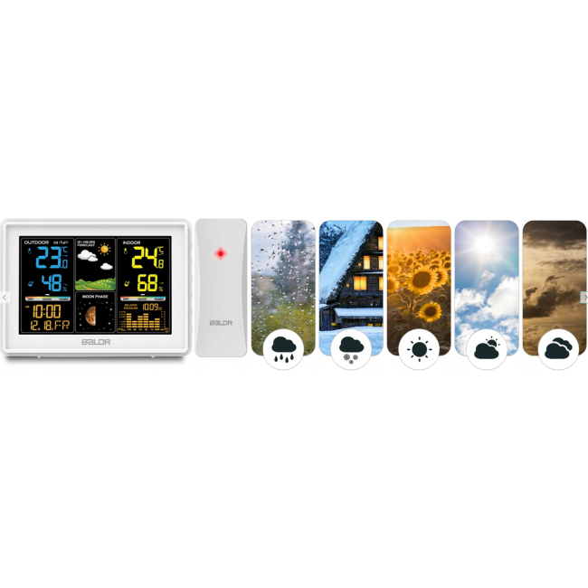 Метеостанция беспроводная Baldr BD-907 БЕЛАЯ (Польша)