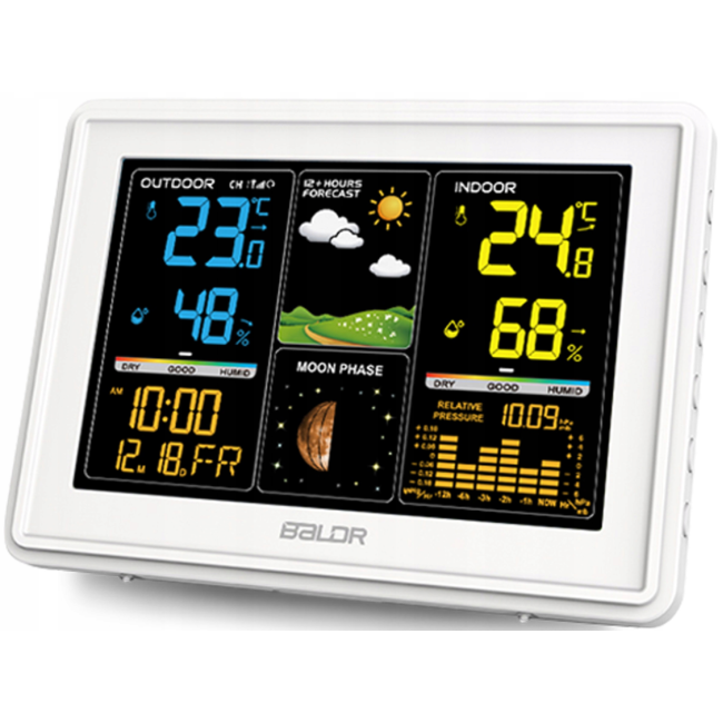 Метеостанция беспроводная Baldr BD-907 БЕЛАЯ (Польша)