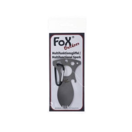 Ложко - вилка (мультитул) Spork MFH Fox Outdoor з карабіном (33429)