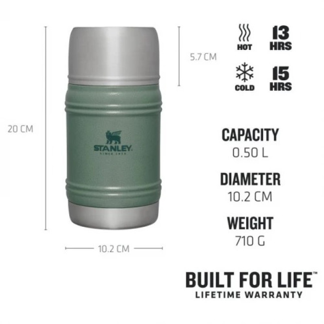 Термос для їжі STANLEY THE ARTISAN THERMAL FOOD JAR, 0,5л (10-11426-004) Green