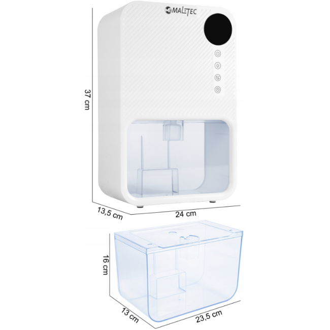 Осушувач повітря Maltec DH3800 80Вт 900мл/24ч (Польща)