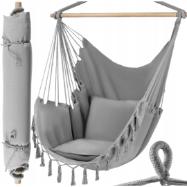 Крісло гамак Бразильське Malatec сірий 97х130 см до 150 кг (Польща)
