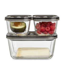 Набір скляних вакуумних контейнерів Caso VacuBoxx Eco-Set 1177 (3 шт)