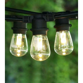 Улічна ґирлянда з ретро лампами LED Edison 15шт, 220V, 10 метрів білий (18105-C-15)
