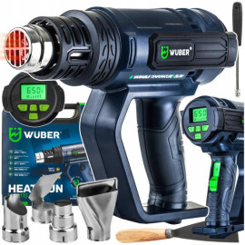 Фен строительный Wuber 2200W 650°C с регулировкой температуры (Польша)
