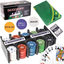 Покер набор Iso Trade 600 TEXAS, 200 фишек в кейсе