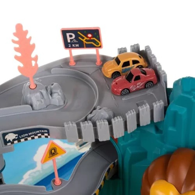 Гоночна трек-гірка з машинками траса з перешкодами Lion + 4 машинки Iso Trade 23130/n