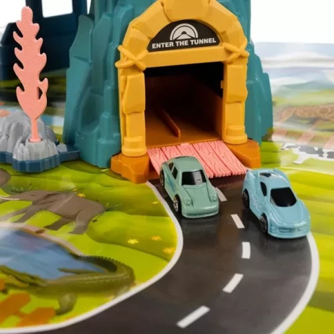 Гоночна трек-гірка з машинками траса з перешкодами Lion + 4 машинки Iso Trade 23130/n