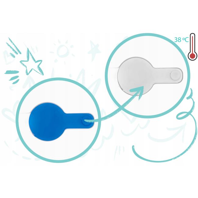 Ванночка детская складная с ЖК-термометром RicoKids голубая (Польша)