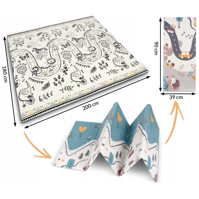 Килимок для розвитку 180x200 Nukido (Польща)