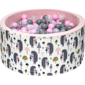 Сухой бассейн с шариками 400шт Welox 90x90см ежики (Польша)