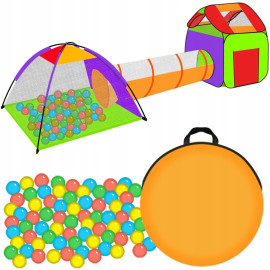 Палатка детская игровая тунель Kruzzel + 200 шариков с чехлом (2881)