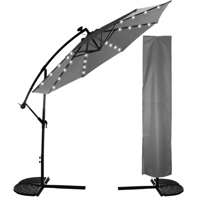 Зонт садовый Carruzzo с LED подсветкой 3м (Польша)