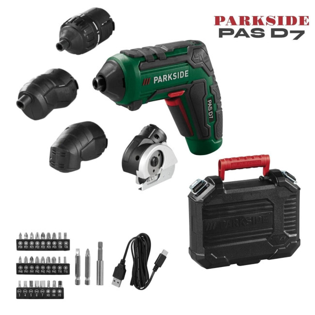Аккумуляторная отвертка Parkside PAS 4 D7