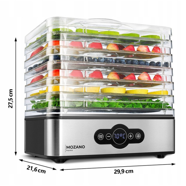 Сушарка для овочів, фруктів та грибів, дегідрататор Mozano 400Вт