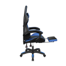 Крісло геймерське Kruger&Matz GX-150 з підставкою для ніг Black/Blue