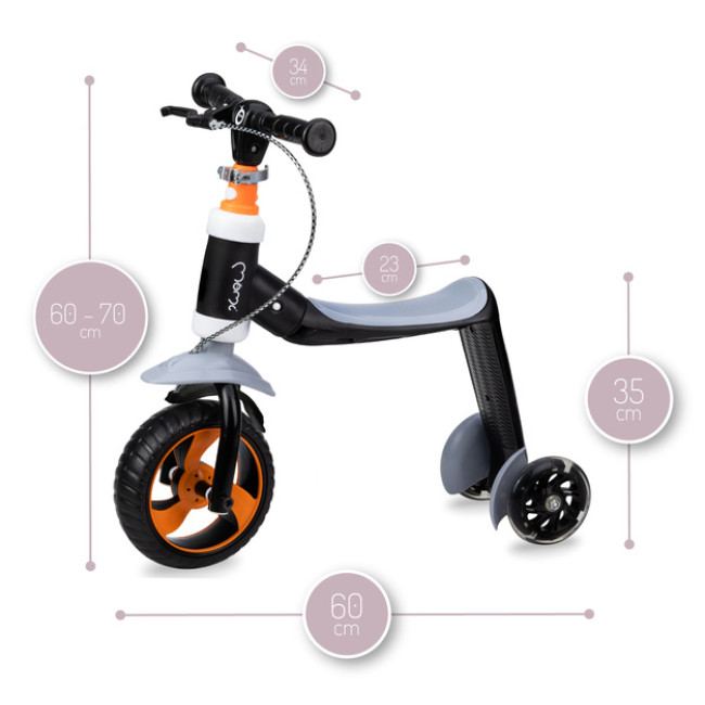 Самокат беговел 2в1 MoMi ELIOS Orange