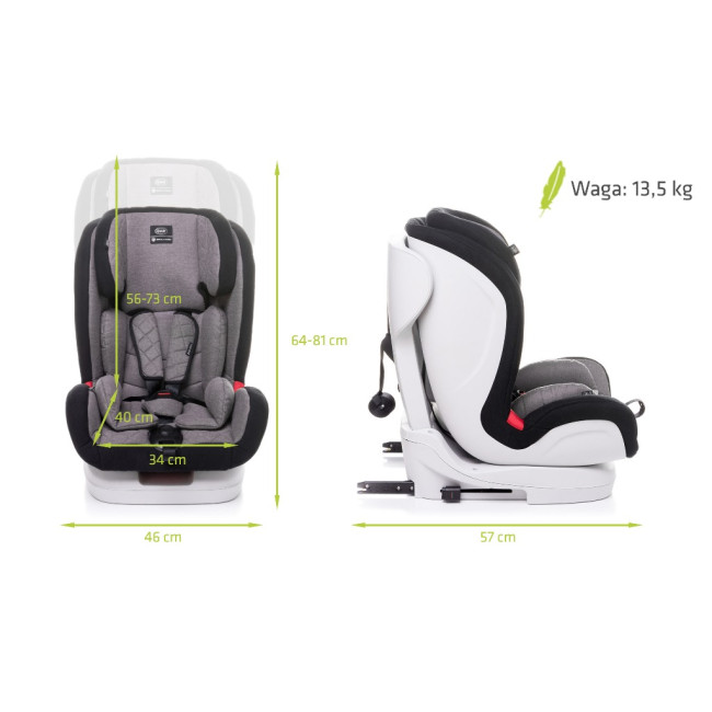 Автокресло 4BABY FLY-FIX 9-36 kg Black