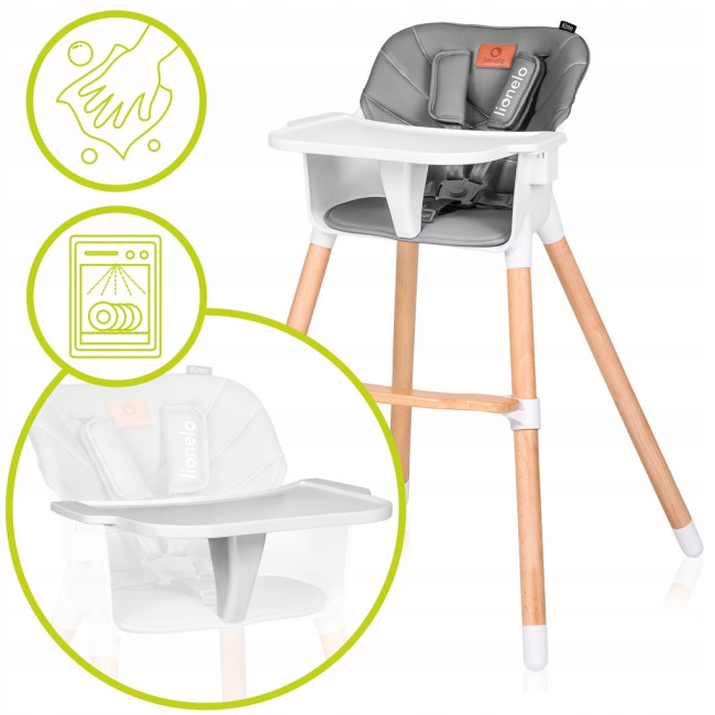 Стульчик для кормления Lionelo KOEN GREY STONE
