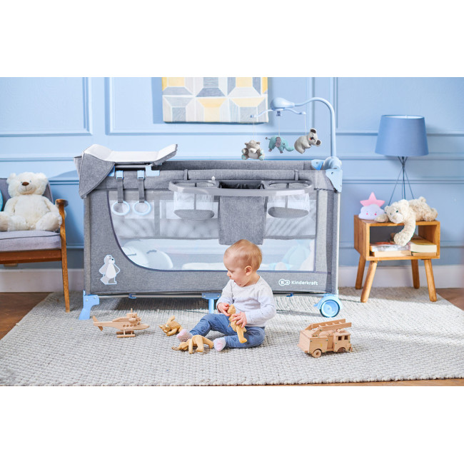 Кроватка-манеж KiderKraft JOY Blue
